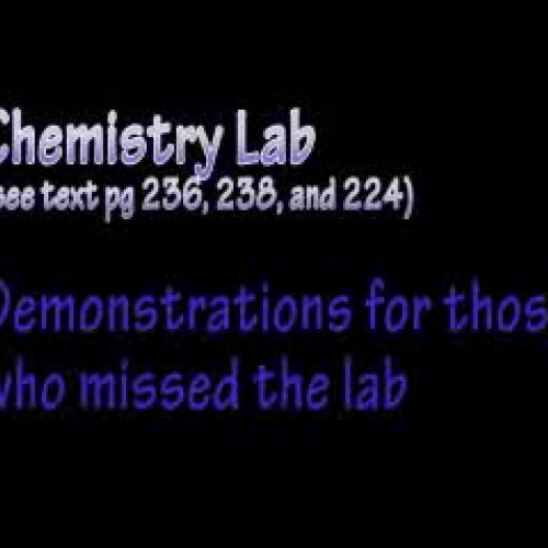 Chem Lab #3 (pg 236, 238, 224)