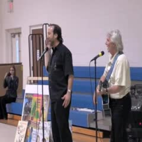 John and David perform for preschoolers
