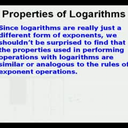 Properties of Logarithms