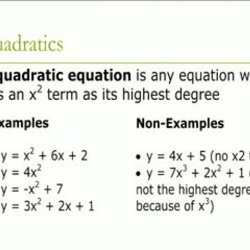 Characteristics of Quadratics