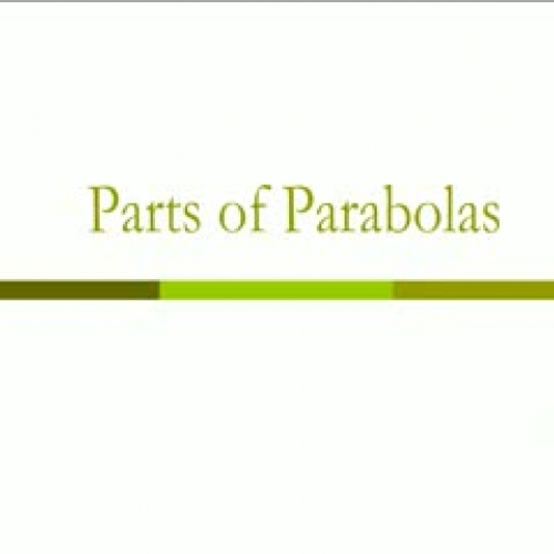 Parts of Parabolas