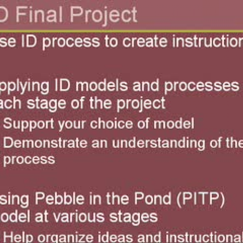 ISD Final Project Overview