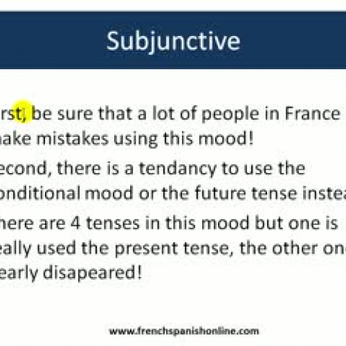 Subjunctive in French - Part 1