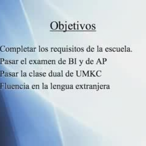 Introducción a la clase de español