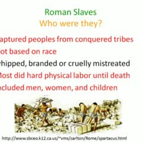 Roman Slaves and Gladiators