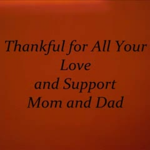 Thank You Mom and Dad