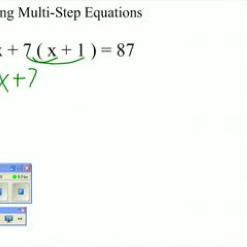 Solving Multi- Step Equations