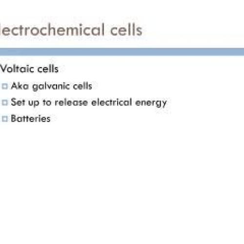 Electrochemical Cells