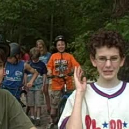 Riding our bikes to school