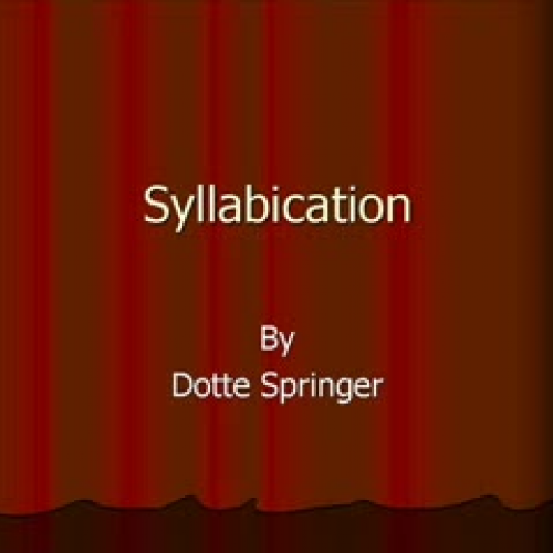 Syllabication