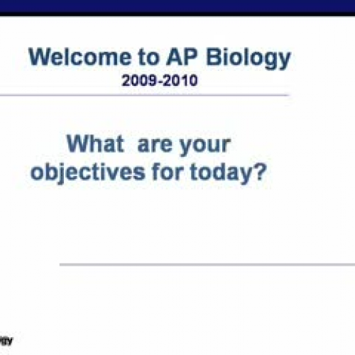 AP Biology Introduction