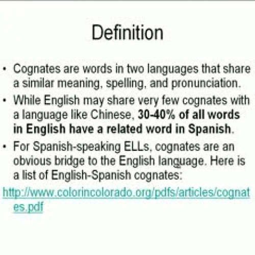 Cognates