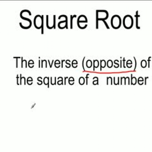 Sqaure Roots