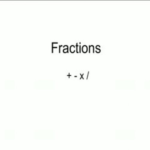 Fractions using a Calculator