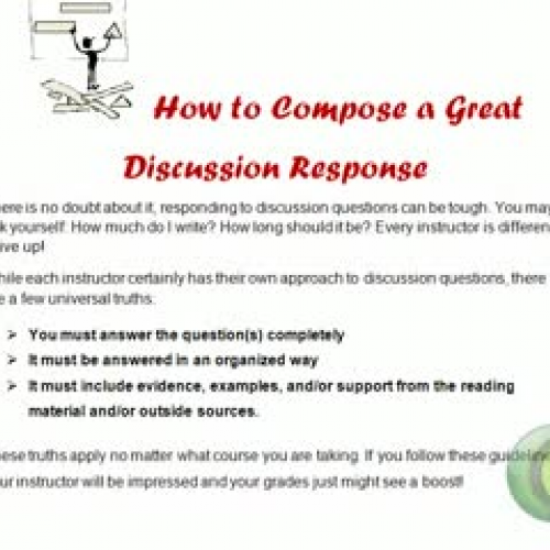 How to Compose a Great Discussion Response