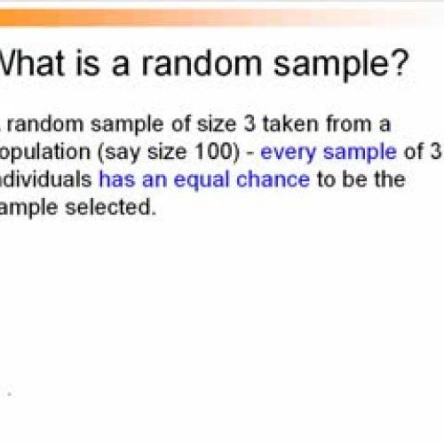 What is a random sample
