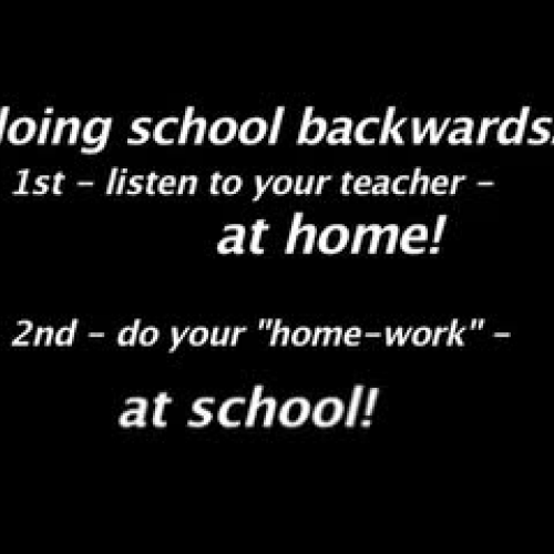 Doing School Backwards