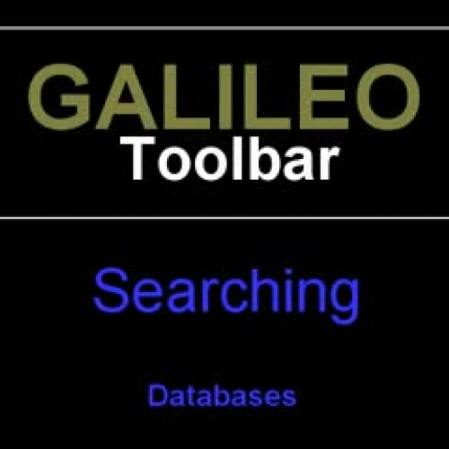 Using the GALILEO Toolbar
