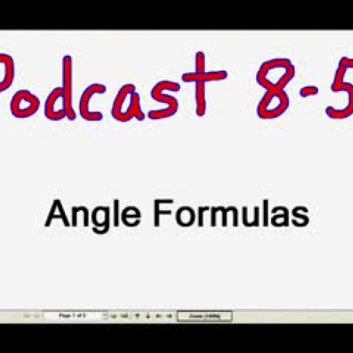 Lesson 8-5 Angle Formulas