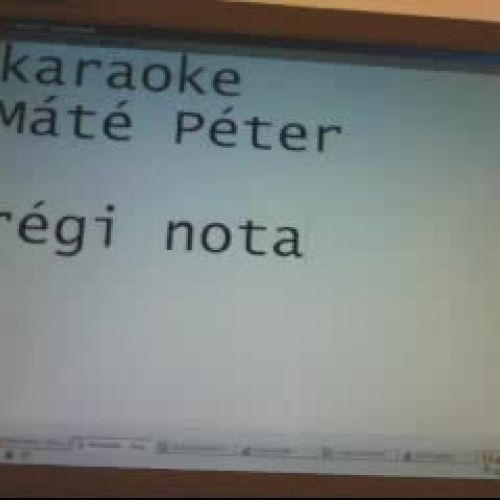 karaoke  Máté Péter régi nota