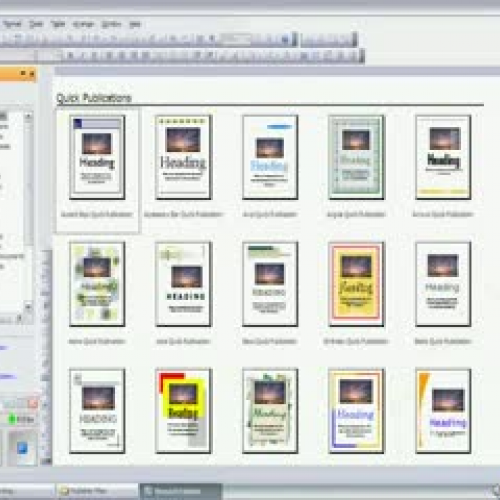 Creating a brochure with Publisher 2007