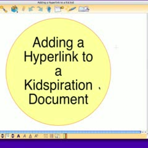 Adding a hyperlink to Kidspiration