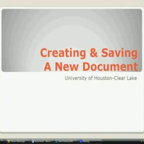 Creating &amp; Saving a New Document