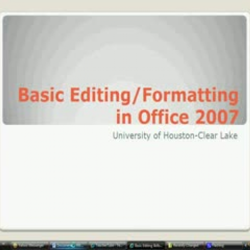 Basic formatting-editing skills