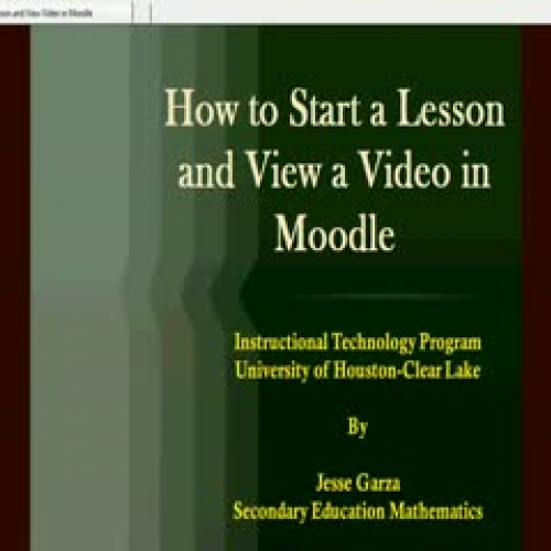 How to Start a Lesson and View a Video