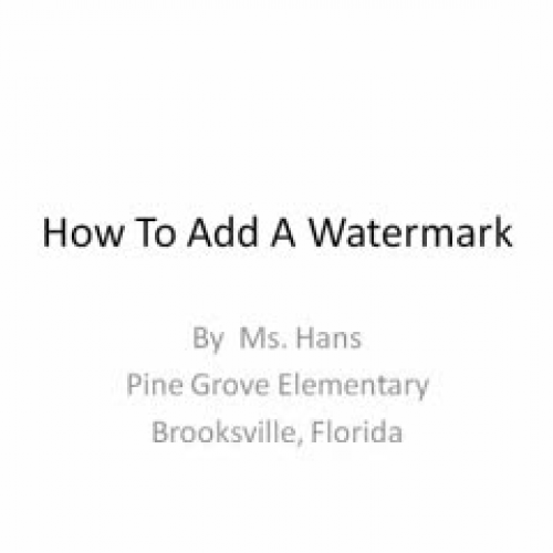 How To Create A Watermark