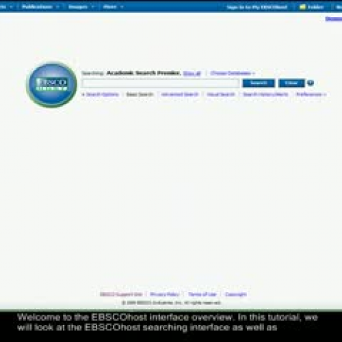 Introduction to EBSCOhost Tutorial