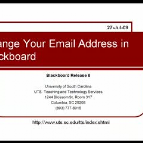 Change Email Address In Blackboard