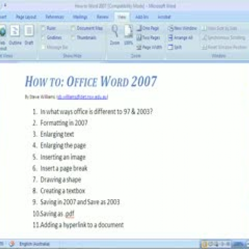Howto Word2007