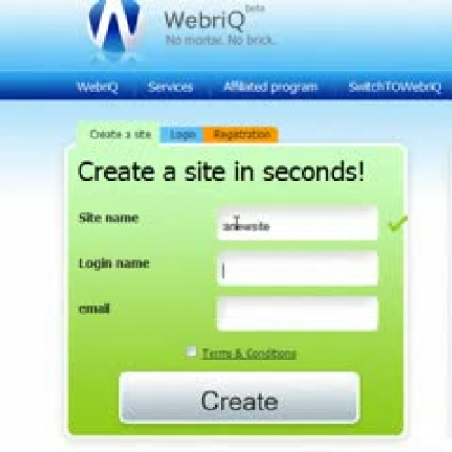 Create a webriq portal website