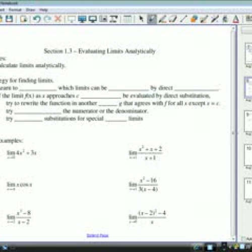 AP Calculus Section 1-3 part 1