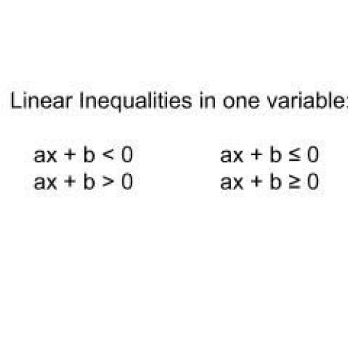 1.6 Alg2 Solve Linear Inequalities