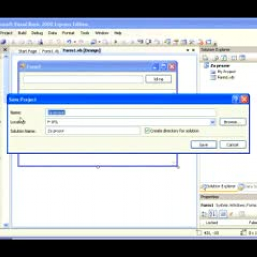 Visual Basic 2008 - Spremanje projekta