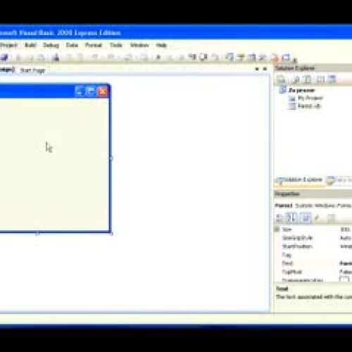 Visual Basic 2008 - Opis forme