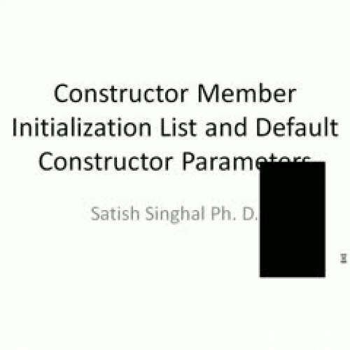 Class Member Initialization List Etc.