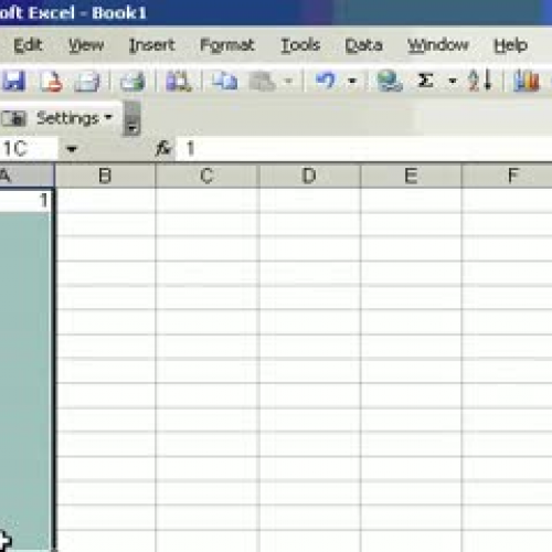 Excel - Series Fill
