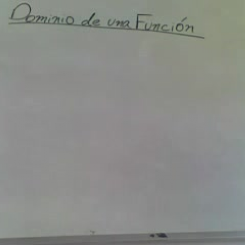 Dominio de una funcion