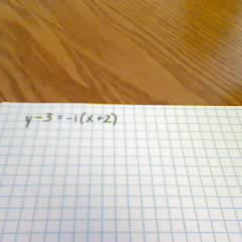 Graphing Linear Equations In Point Slope Form