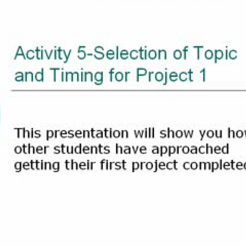 Activity 5-Selection of topic