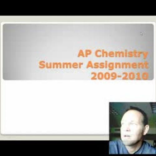 AP Chemistry Summer Assignment