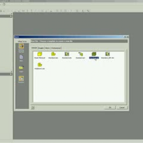 Opening a New Part in Inventor