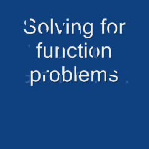 Solving Functions