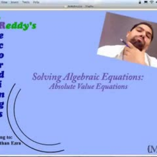 Solving Absolute Value Equations