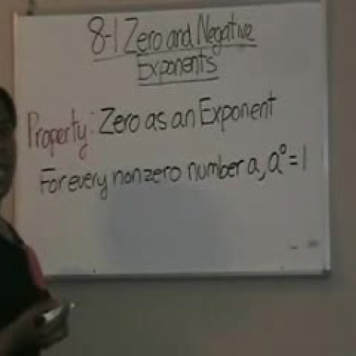 8-1 Zero and Negative Exponents