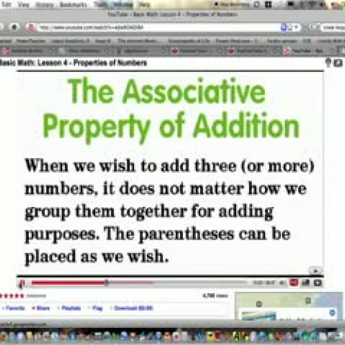 Associative property of addition adn multipli