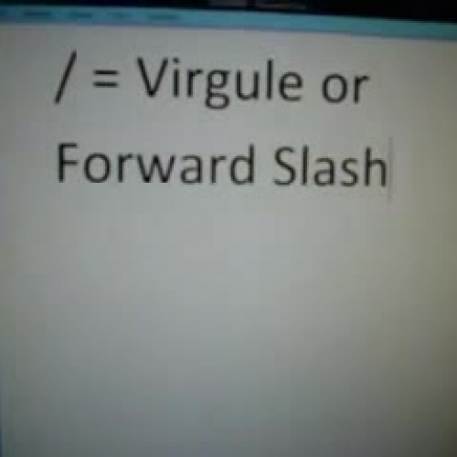 Virgule or Forward Slash